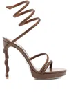 René Caovilla 120mm Margot Sandals In Brown