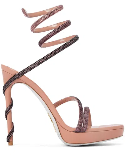 René Caovilla 120mm Margot Sandals In Neutral