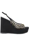 René Caovilla 125mm Crystal-embellished Sandals In Black
