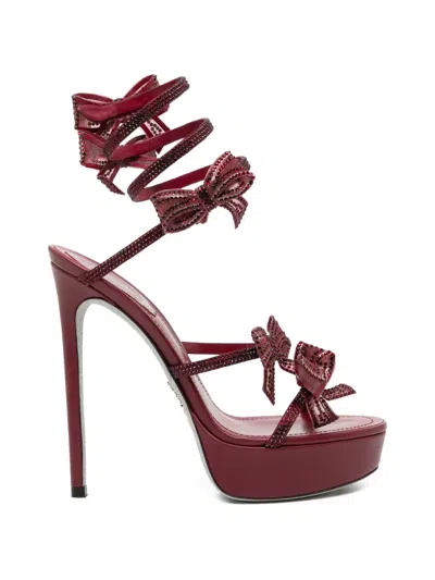 René Caovilla 130mm Cleo Sandals In Red