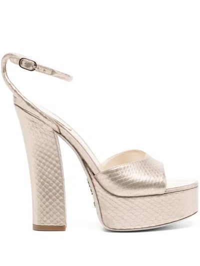 René Caovilla 140mm Ayersilk-shadow Strass Sandals In Neutrals