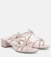 René Caovilla 40 Crystal-embellished Satin Sandals