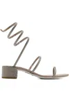 René Caovilla 40mm Cleo Crystal-embellishment Block-heel Sandals