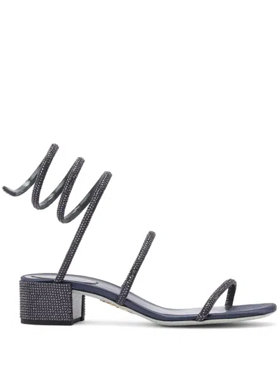 René Caovilla 40mm Cleo Sandals In Grau