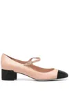 René Caovilla Kristen Bicolor Strass Mary Jane Pumps In Neutrals