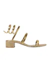 René Caovilla 40mm Snake-chain Spiral Sandals In Nude