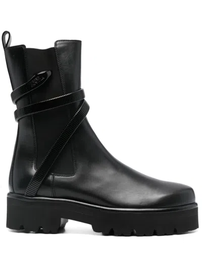 RENÉ CAOVILLA 45MM JUNIPER BOOTS - WOMEN'S - RUBBER/CALF LEATHER/FABRIC