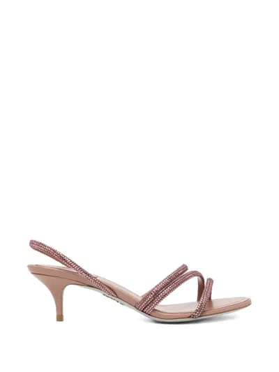 René Caovilla 50mm Embellished Sandals In Pink