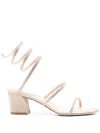 René Caovilla 55mm Cleo Sandals In Neutrals