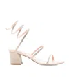 René Caovilla 55mm Cleo Sandals In Nude
