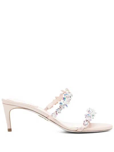 René Caovilla 60mm Bessie Sandals In Pink