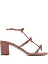 René Caovilla 60mm Caterina Crystal-embellished Bow Sandals In Pink