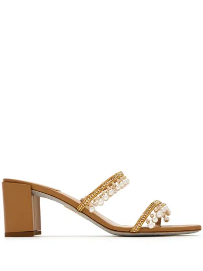 René Caovilla 60mm Chandelier Sandals In ゴールドトーン
