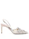 René Caovilla 70mm Rhinestone-embellished Mules In Black