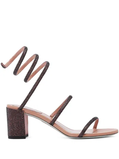 René Caovilla 75mm Crystal Embellished Sandals In Rosa
