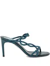 René Caovilla 80mm Braid Sandals In Blue