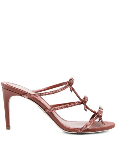 René Caovilla 80mm Caterina Sandals In Red