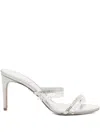 René Caovilla 80mm Chandelier Pearl Slider Sandal In Silver