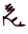 René Caovilla 80mm Cleo Sandals In Black