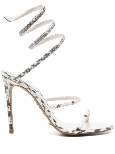 René Caovilla 80mm Cleo Sandals In Neutrals