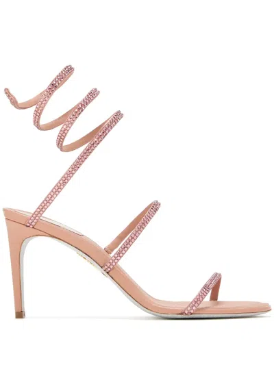 René Caovilla Cleo Sandalen 80mm In Rosa