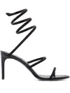 René Caovilla 80mm Cleo Strass-spiral Heeled Sandals In Black