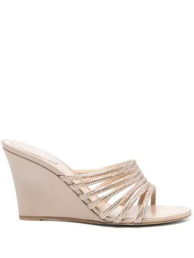 René Caovilla 80mm Crystal-embellished Sandals