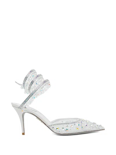 René Caovilla 80mm Crystal-embellished Pumps In Multi