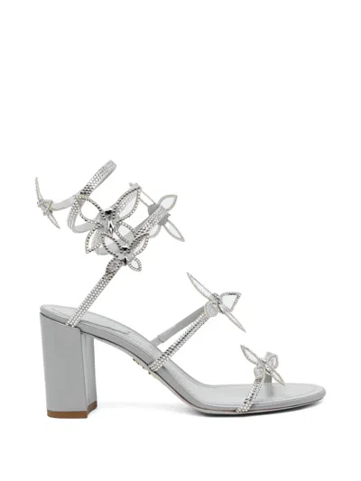 René Caovilla 80mm Crystal-embellished Sandals In Pink