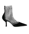 René Caovilla Rene Caovilla Galaxia Crystal Mesh Ankle Boots In Black