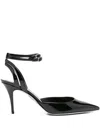 René Caovilla 80mm Leather Heeled Pumps In Black
