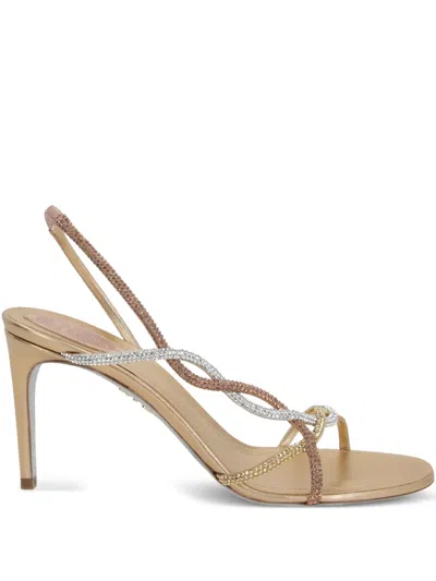 René Caovilla 80mm Rhinestone-embellished Slingback Sandals