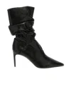 René Caovilla Crystal Nappa Ankle Boots In Black