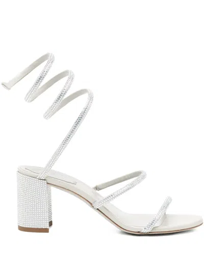 René Caovilla 80mm Silver Sandal