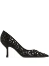 René Caovilla 80mm Trifora Pumps In Black