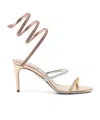 René Caovilla Womens Rene Caovilla Cleo 105 Leather Heeled Sandals In Gold-tone