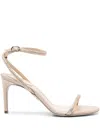 René Caovilla 85mm Crystal-embellished Sandals In Neutrals