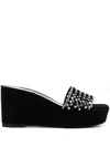 René Caovilla 90mm Crystal-embellished Platform Sandals In Black