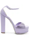 René Caovilla 90mm Crystal-embellished Platform Sandals In Violett