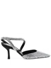 René Caovilla 90mm Crystal-embellished Pumps In Black