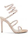 René Caovilla Cinderella Nude Sandal With Serpent 105 In Neutrals