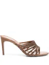 René Caovilla 90mm Rhinestone-embellished Sandals In Brown