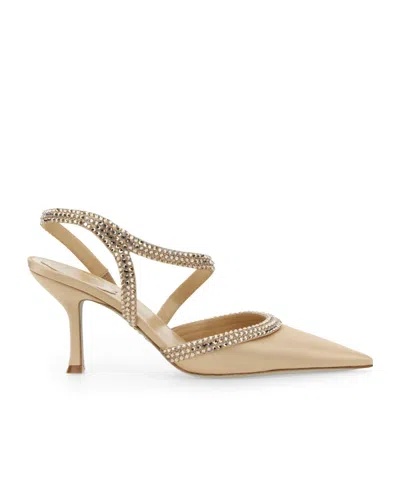 René Caovilla 95mm Crystal-embellished Pumps In Nude