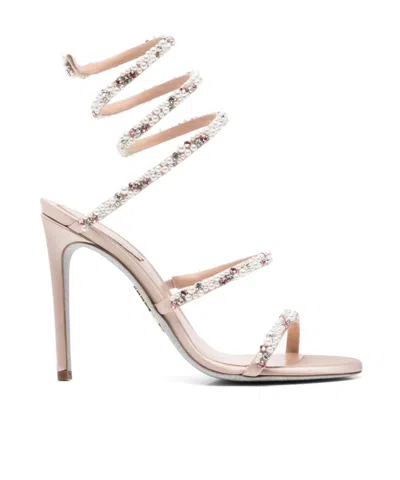 René Caovilla Ankle Strap High Heel Sandals