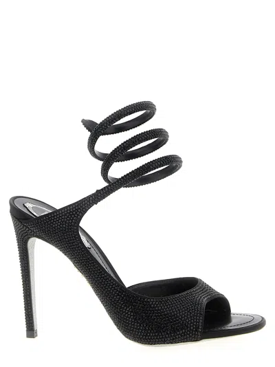 René Caovilla Audrey Sandals In Black
