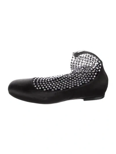 Pre-owned René Caovilla Ballet Flats In Black
