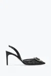 René Caovilla Barbara 80 Crystal-embellished Pointed Pumps