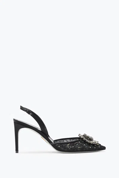 RENÉ CAOVILLA BARBARA BLACK SLINGBACK 80