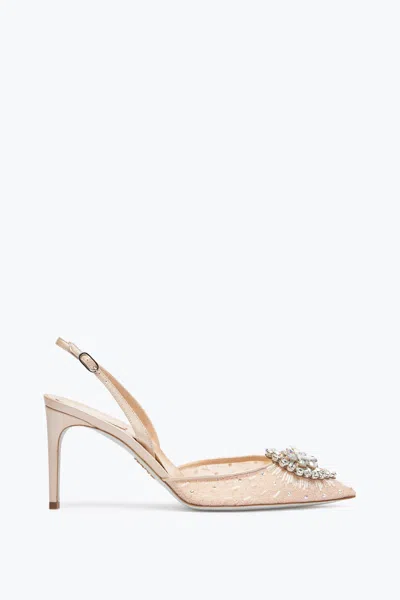 René Caovilla Barbara Nude Slingback 80