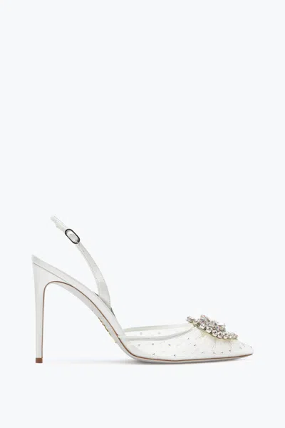 René Caovilla Barbara White Slingback 105